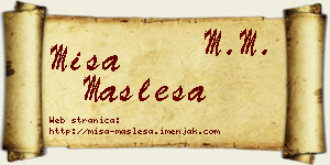 Miša Masleša vizit kartica
